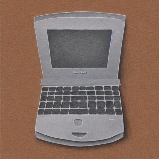 a powerbook 100 SD art by Leonardo DaVinci